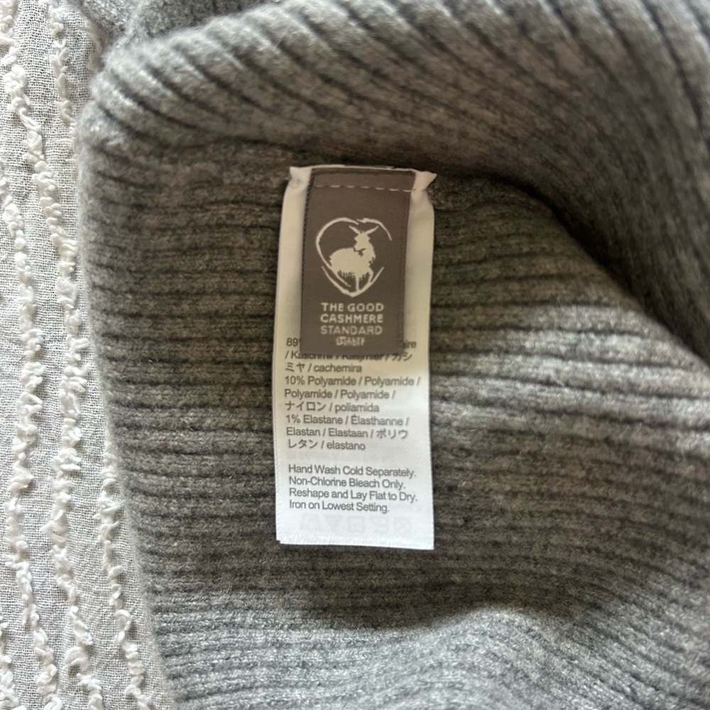 J Crew Cashmere Sweater Top Tank Top Crop Grey Gray Size XL Knit - Picture 5 of 10